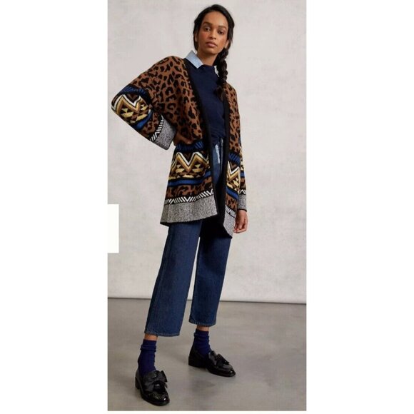 Anthropologie Marseille Leopard Cardigan Size  XS - Picture 1 of 13